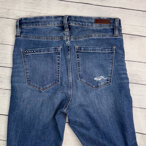 Blank NYC The Great Jones High Rise Skinny Jeans Medium Wash Distressing Size 27 - Picture 9 of 9